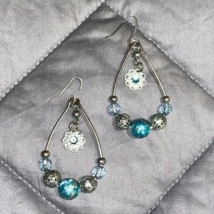 Turquoise Hoops